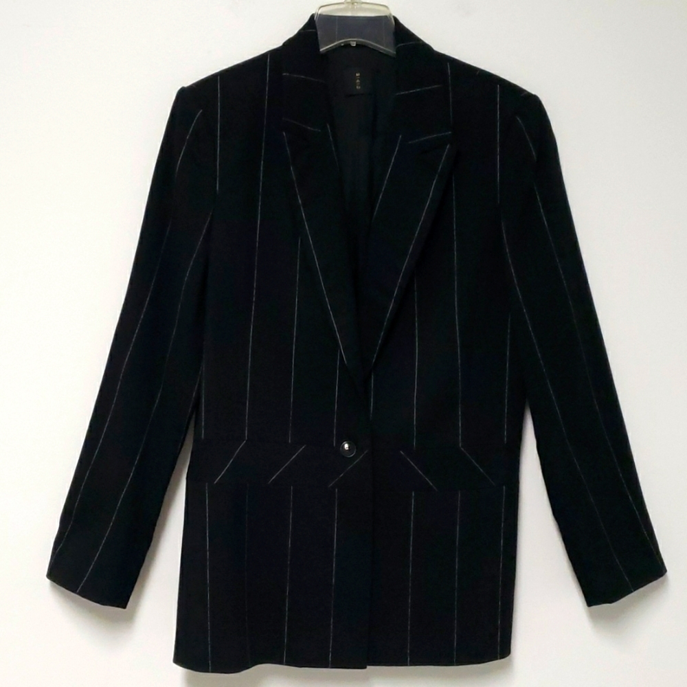 Magaschoni black pinstripe blazer